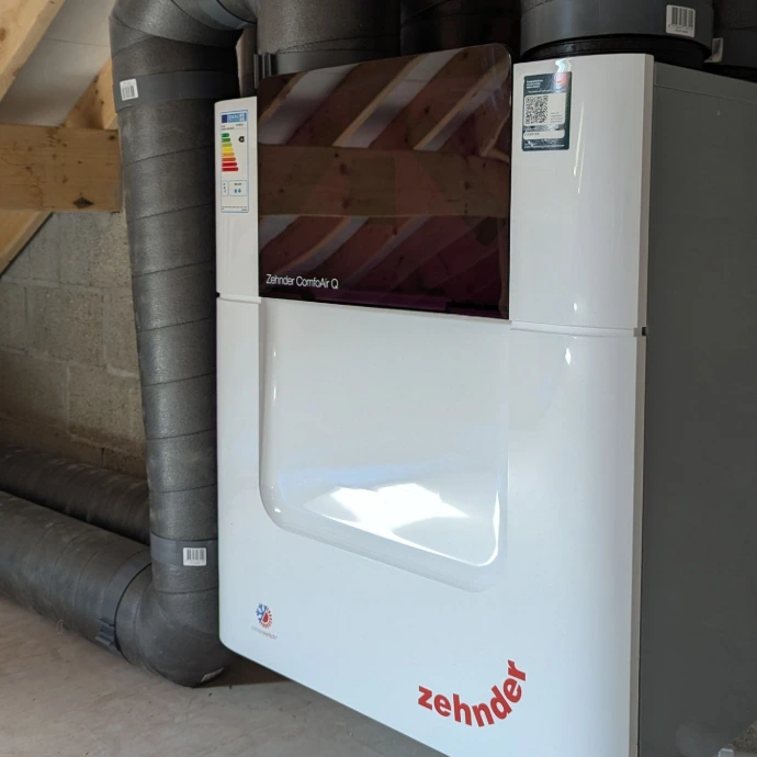 Sample Install of Zehnder Q450 Unit